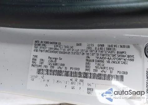 2016 Ford Fiesta S from USA, damaged, VIN 3FADP4AJ7GM143150
